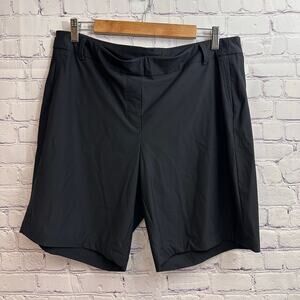 Spanx On the Go Women's Black Pull On Shorts Size XL Golf Summer Belt Loops